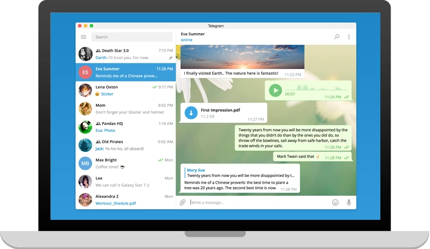 ទាញយកកម្មវិធី Telegram ផ្លូវការ សម្រាប់កុំព្យូទ័រ
